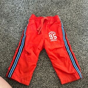 OshKosh B'gosh Red Sweatpants with Sporty Stripes